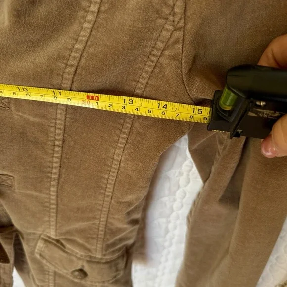 MNG Mango brown velvet-like jacket size Small - Picture 12 of 13